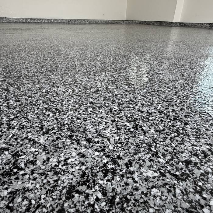 Close up of black and gray vinyl flake texture